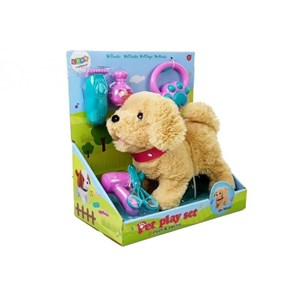 عروسک رباتیک سگ کنترلی سخنگو و موزیکال قهوه ای Pet Play Set Toys _اسباب بازی ربات